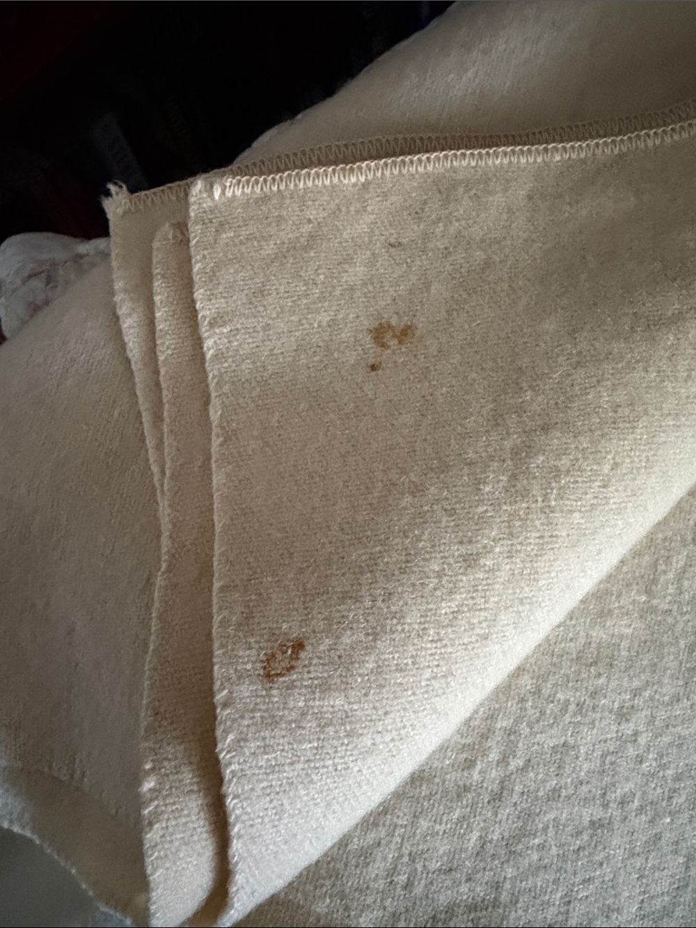 Vintage Wool Cream Throw Blanket - Unbranded - Picture 2 of 6